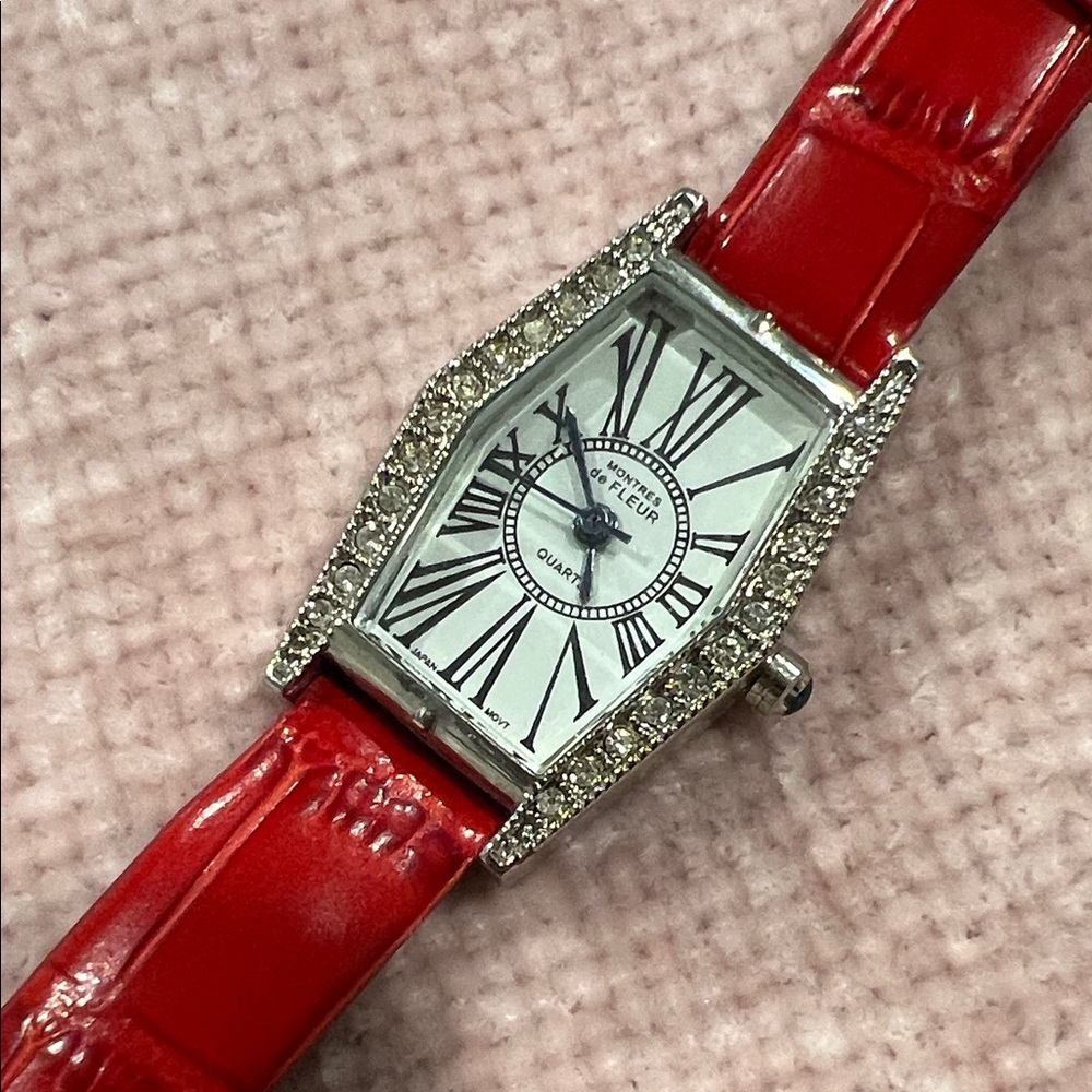 Red Leather Watch Strap